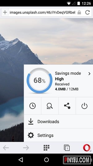 Tai ung dung opera mini
