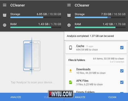 ccleaner cho dien thoai