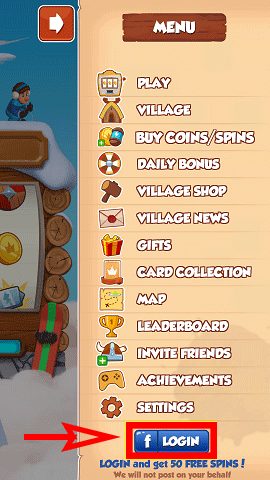 liên kết facebook trong coin master