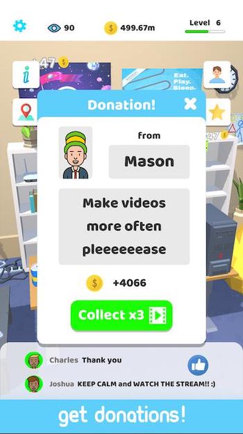 idle streamer mod vô hạn tiền