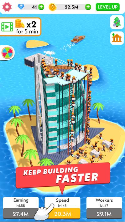 Idle Construction 3D mod vô hạn kim cương