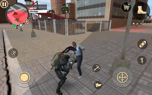 Rope Hero Vice Town game đường phố