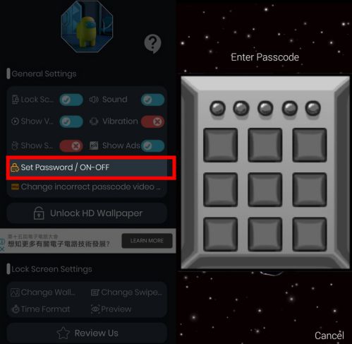 Hướng dẫn làm khóa màn hình among us
