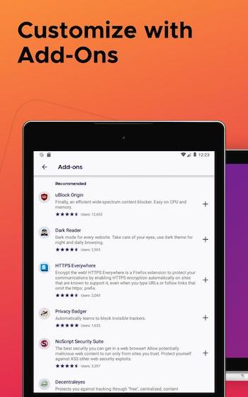 Firefox Browser mod không quảng cáo