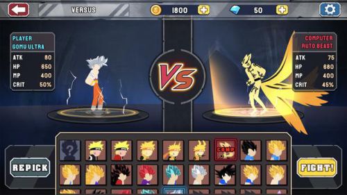 Stickman Fight hơn 100 anh hùng