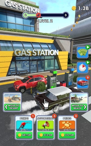 Idle Gas Station mod vô hạn tiền