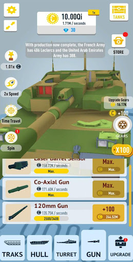 Idle Tanks 3D mod vô hạn tiền