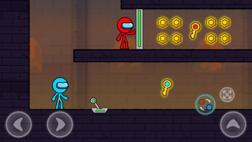Red and Blue Stickman adventure game