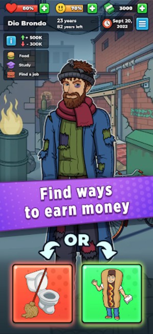Hobo Life Business Simulator MOD Vô Hạn Tiền