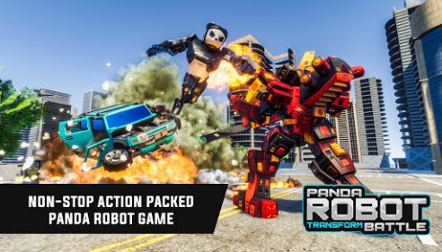 Police Panda Robot Car Transform robot đánh nhau