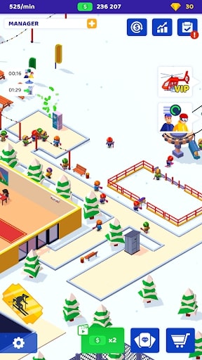 Ski Resort: Idle Tycoon - Idle Snow! mod kim cương
