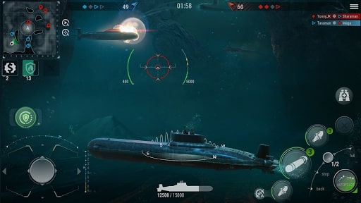 WORLD of SUBMARINES MOD menu