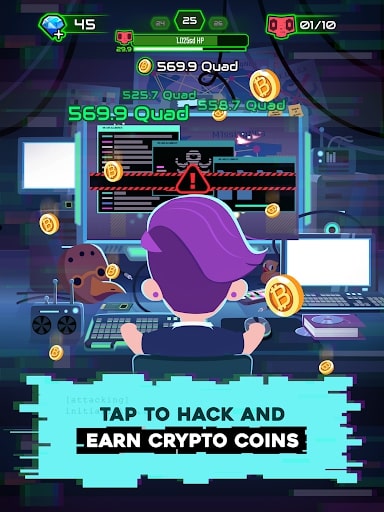 Hacking Hero: Hacker Clicker mod kim cương
