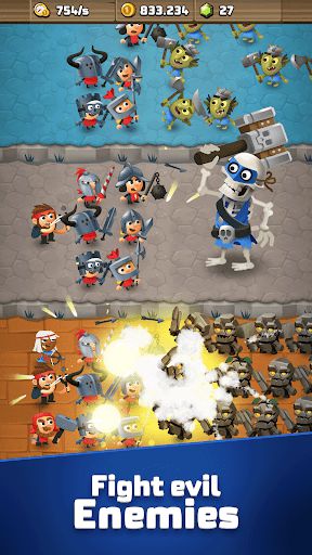 Idle King chống lại quái vật