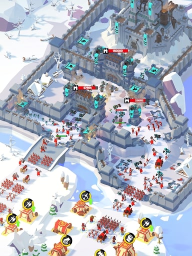 Idle Siege: War simulator game MOD tiền