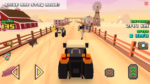 Blocky Farm Racing thu hoạch nông trại