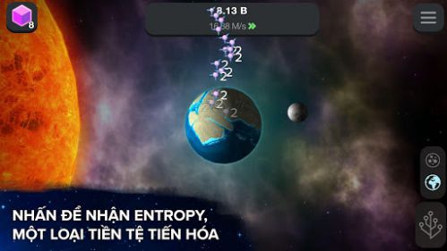 Cell to Singularity Evolution mô phỏng trái đất