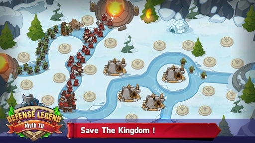 Defense Legend: myth TD MOD vàng