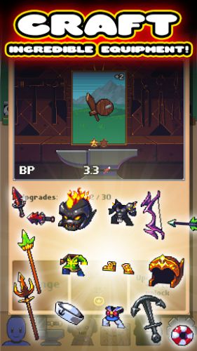 Idle Grindia Dungeon Quest game chiến đấu đỉnh cao