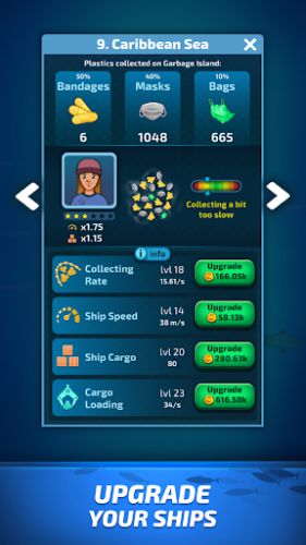 Idle Ocean Cleaner Eco Tycoon dọn rác