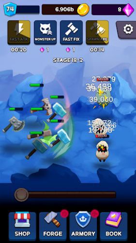 Ultimate Ax Idle Clicker destroy monsters