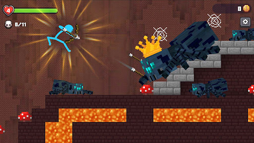 Stickman vs Craftman MOD đánh 1 hit