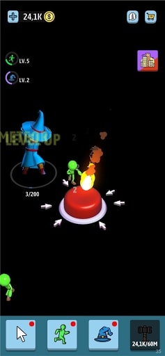 Green button: Money clicker Hack tiền