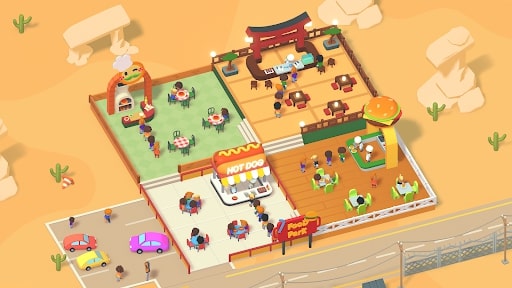 Idle Food Park Tycoon hack tiền