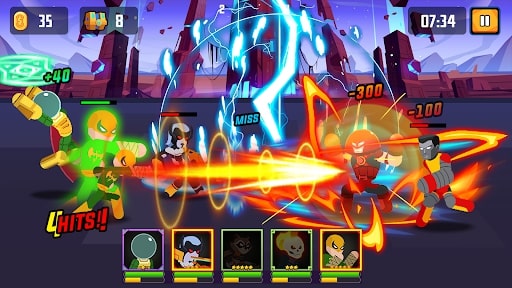 Idle Stickman Heroes Fight Hack tiền