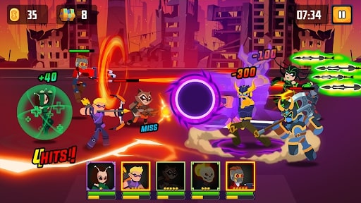 Idle Stickman Heroes Fight MOD tiền