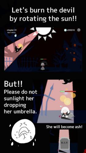 Sun and dark girl gamehayvl