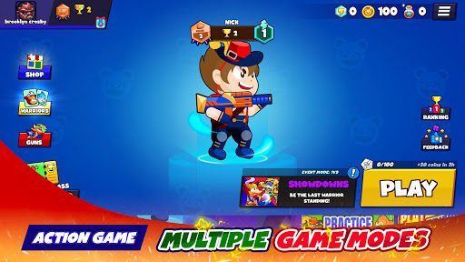 Bullet Warriors: 3vs3 Shooter MOD tiền