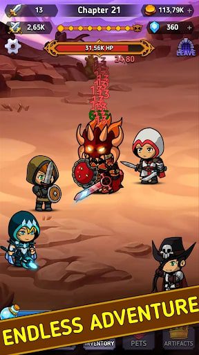 Tap Hero Clicker MOD mana