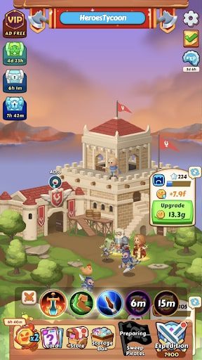 Idle Heroes Tycoon mod tiền