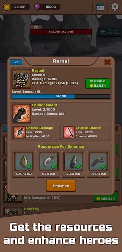 Tap Dungeon: RPG Idle Clicker MOD menu