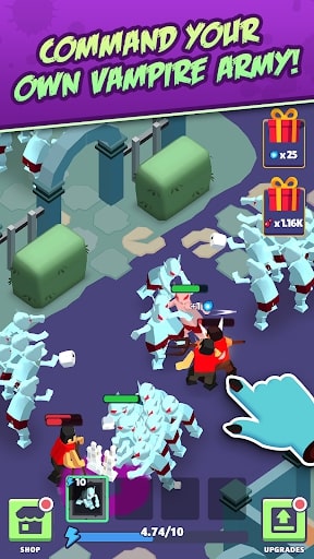 Dracula City Master: Idle Army MOD tiền