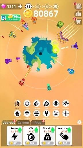 Planet Destruction MOD gỡ quảng cáo
