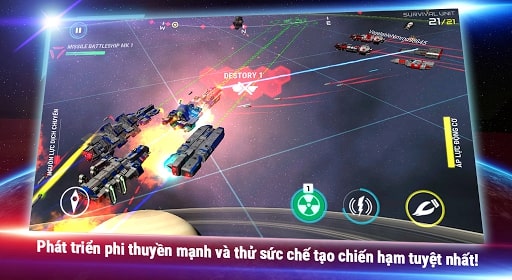 Starship battle MOD vô hạn kim cương