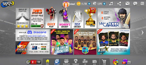 World Cricket Championship 3 MOD vô hạn tiền