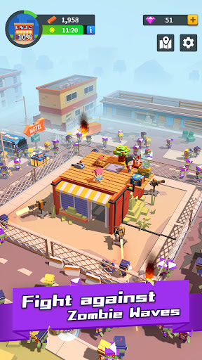 Idle Zombie Shelter MOD gỗ