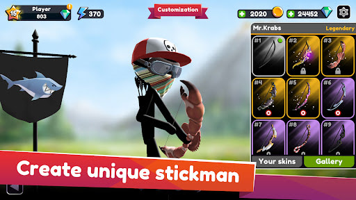Stickman Archer online MOD trang bị