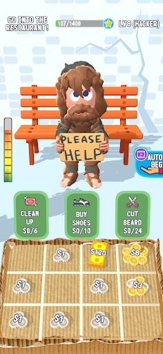 Begging Life MOD money