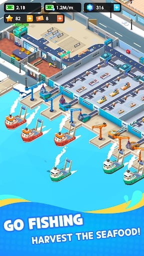 Seafood Inc - Tycoon, Idle MOD gỡ qc
