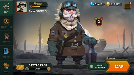 Chiến tranh hầm ngầm: WW1 RTS MOD APK