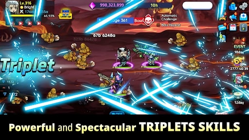 Triplet Heroes: Raising Game GAMEHAYVL