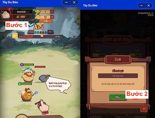 Nhập code Tây Du Béo VNG