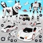 Fox Robot Transform Bike Game (Xu, Máu)