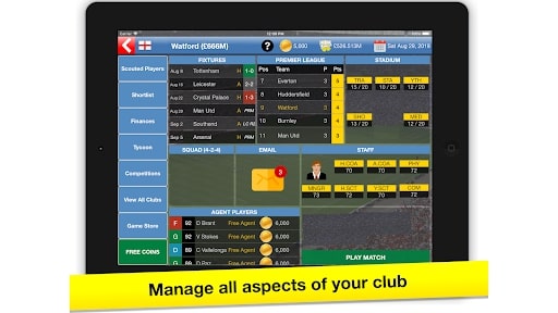 Soccer Tycoon game quản lý bóng đá